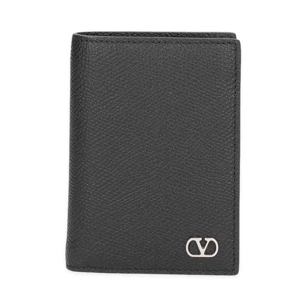 Valentino Folding Vlogo Signature Card Holder "Black"