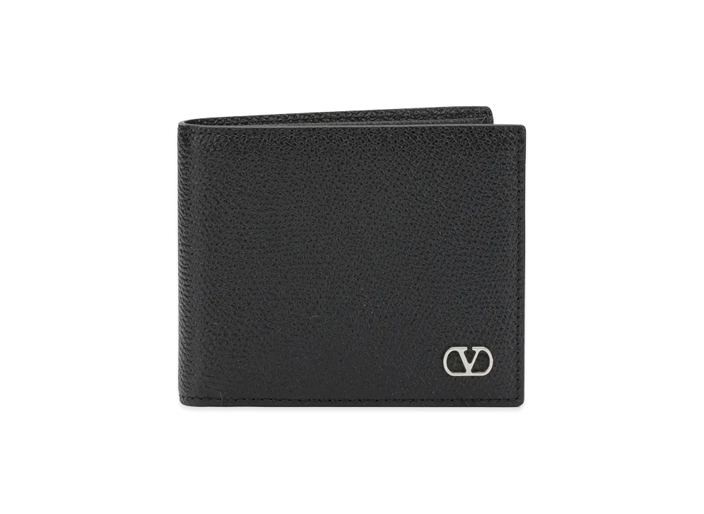 Valentino V Logo Signature Wallet "Black"