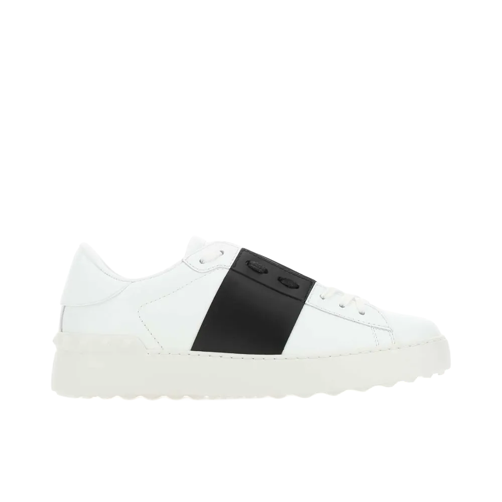 Valentino Garavani Leather Open Sneakers "White/Black"