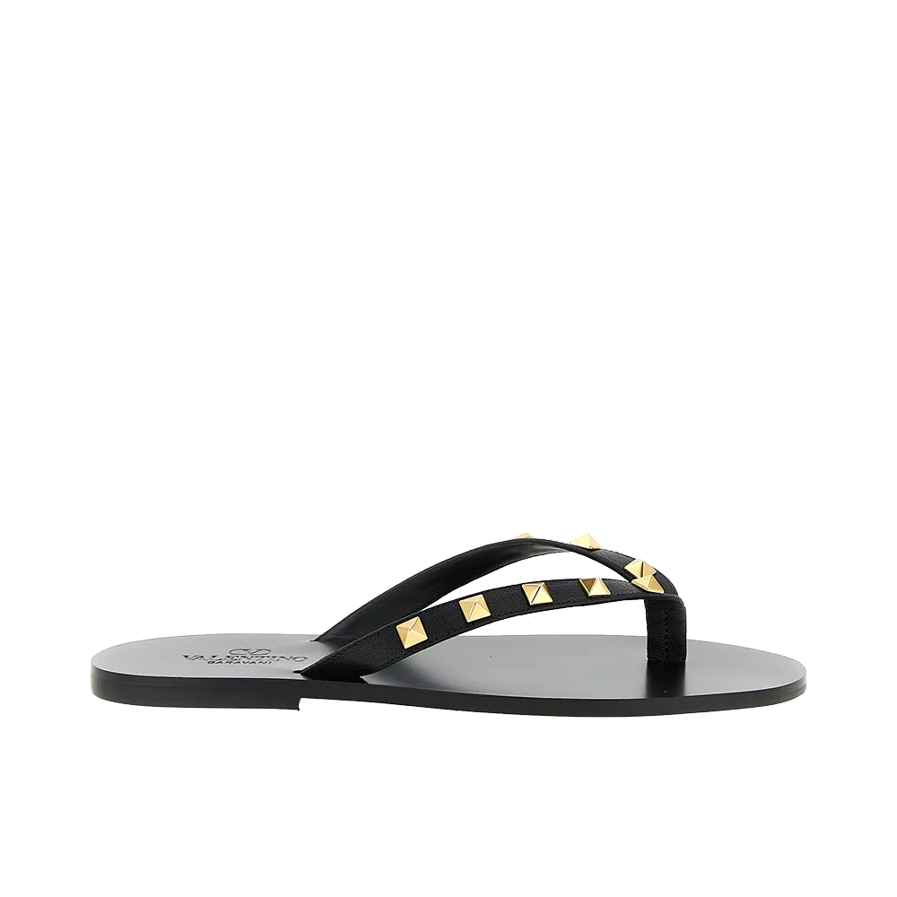 現行 定価16万 美品　VALENTINO ３７.５　フリードット XL Valentino Garavani Rockstud Thong Sandals 