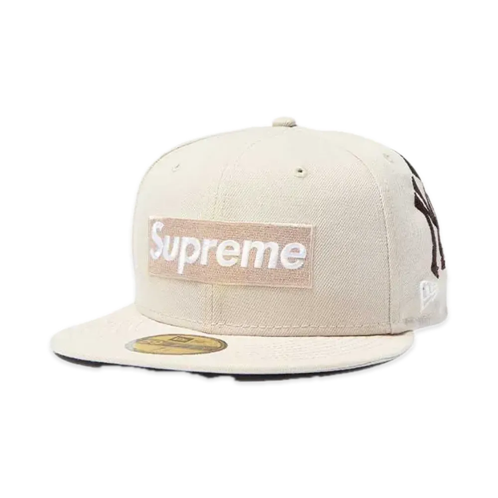 Supreme x New York Yankees Box Logo New Era "Tan"