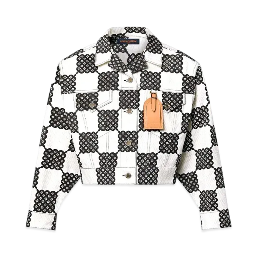 Louis Vuitton Bubble Damier Trucker Jacket "Blanc/Noir"