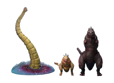 BANDAI "S.H.MonsterArts" -Shin Godzilla- Godzilla (2016) Second Form & Third Form & Giant Unidentified Creature Set