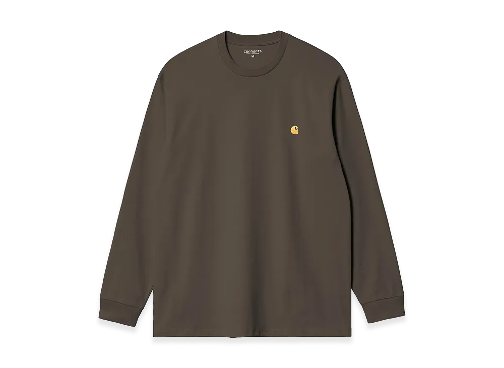 Carhartt WIP L/S Chase T-Shirt "Shungite/Gold"