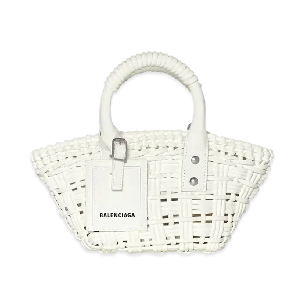 BALENCIAGA Women's Bistro XXS Basket With Strap "White"