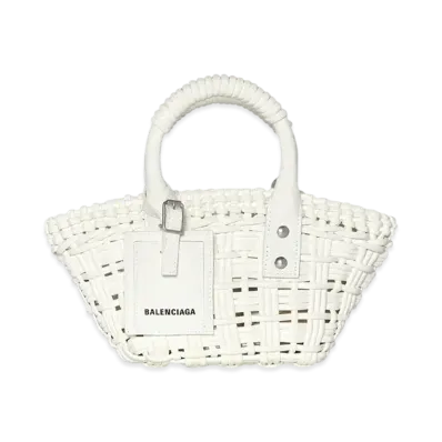 BALENCIAGA Women's Bistro XXS Basket With Strap "White"