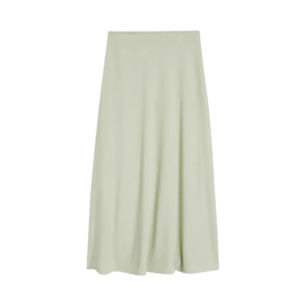 Jil Sander Women's Fluid Viscose Skirt "Lemon Green"