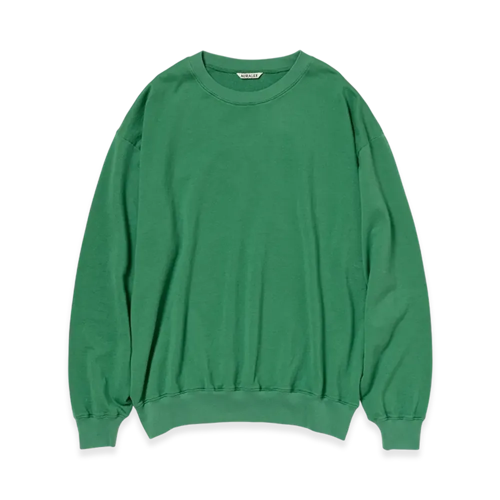 AURALEE Super High Gauge Sweat P/O "Green"