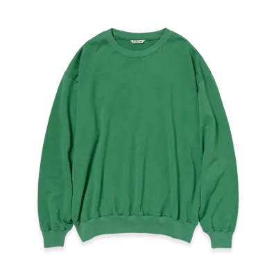 AURALEE Super High Gauge Sweat P/O "Green"