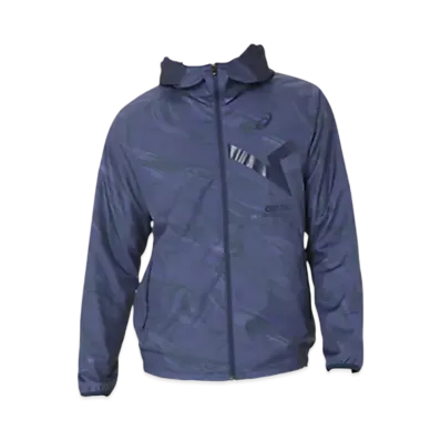 Asics A-I-M Graphic Back Tricot Windbreaker Hoodie "Midnight"