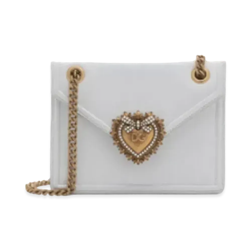 Dolce&Gabbana Devotion Bag Medium Size Smooth Calfskin "Optical White"