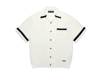 WACKO MARIA Knit Open Collar Shirt "White"
