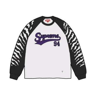 Supreme Tiger Raglan L/S Top "White"