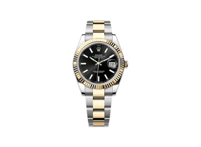 ROLEX Lady-Datejust Oystersteel & White Gold Diamonds "Black"