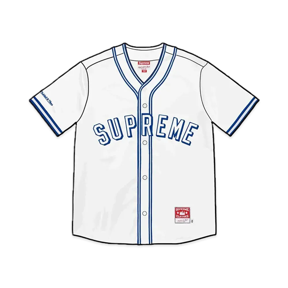 Supreme x Mitchell & Ness Satin Baseball Jersey 