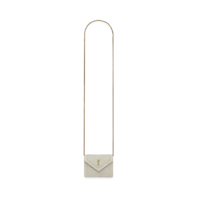 SAINT LAURENT Gaby Micro Bag In Quilted Lambskin "Vintage White"