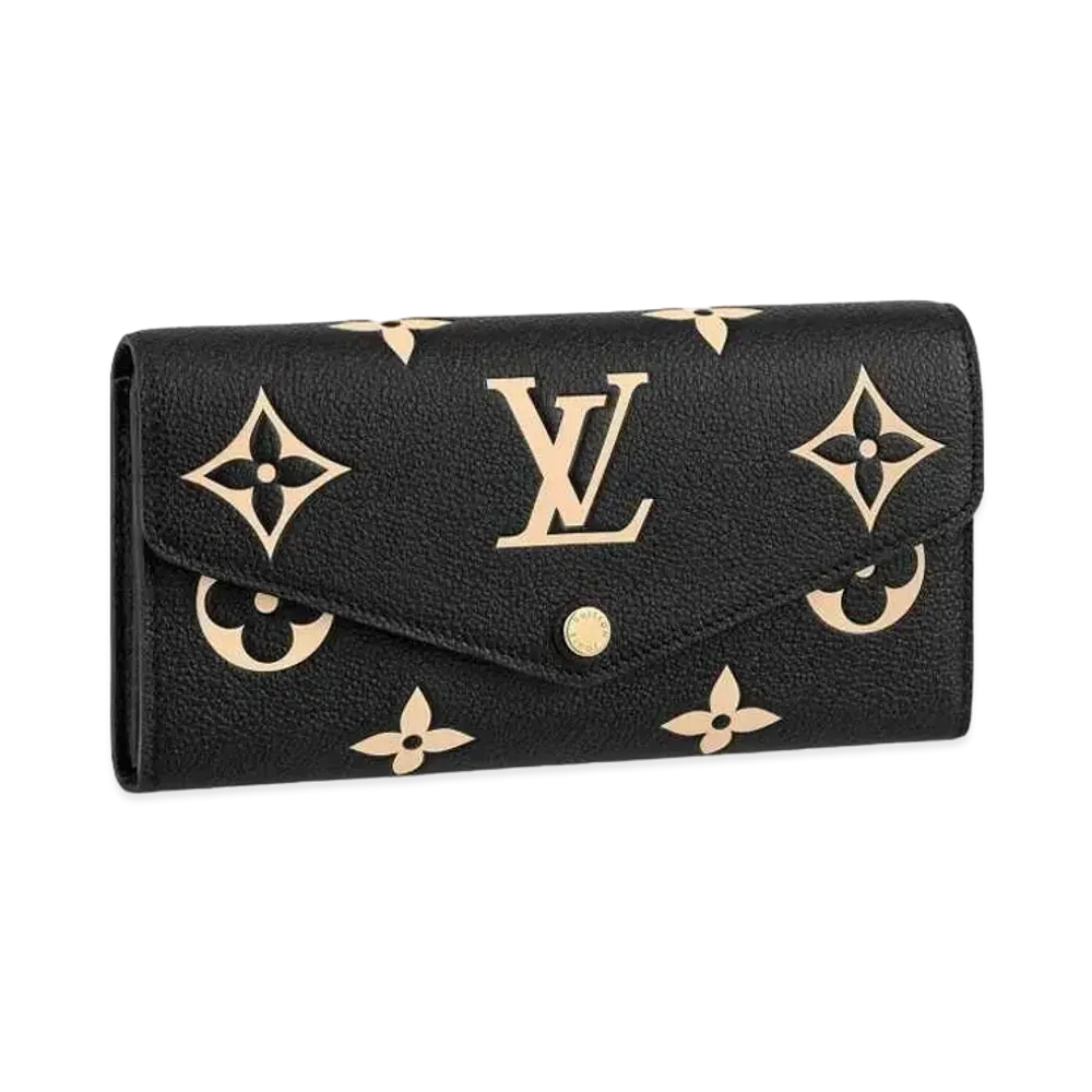 Louis Vuitton Sarah Wallet Bi-color Monogram Empreinte "Noir/Beige"