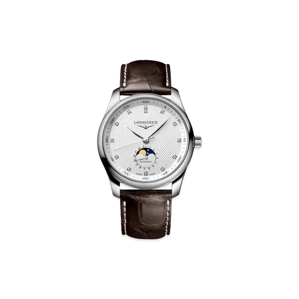 Longines Master Collection 40.00mm "Silver Barleycorn/Stainless Steel/Brown" L2.909.4.77.3