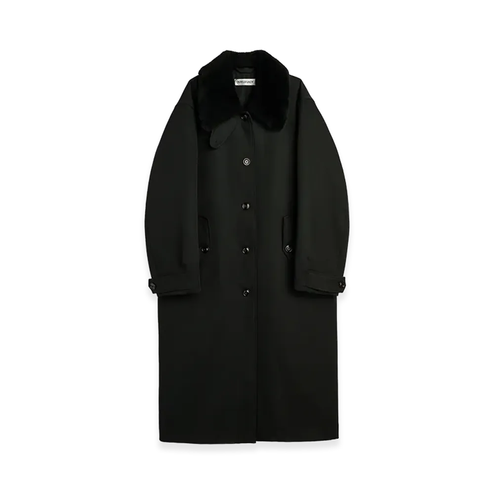 OUR LEGACY Women's Tundra Coat "Coarse Black Gabardine"