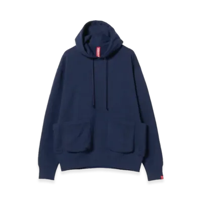 BEAMS JAPAN x LOOPWHEELER Tsuriami Sweatshirt Pocket Hoodie "Navy"