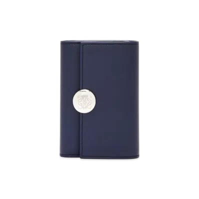 LOEWE Pebble Vertical Wallet Small "Abyss Blue"