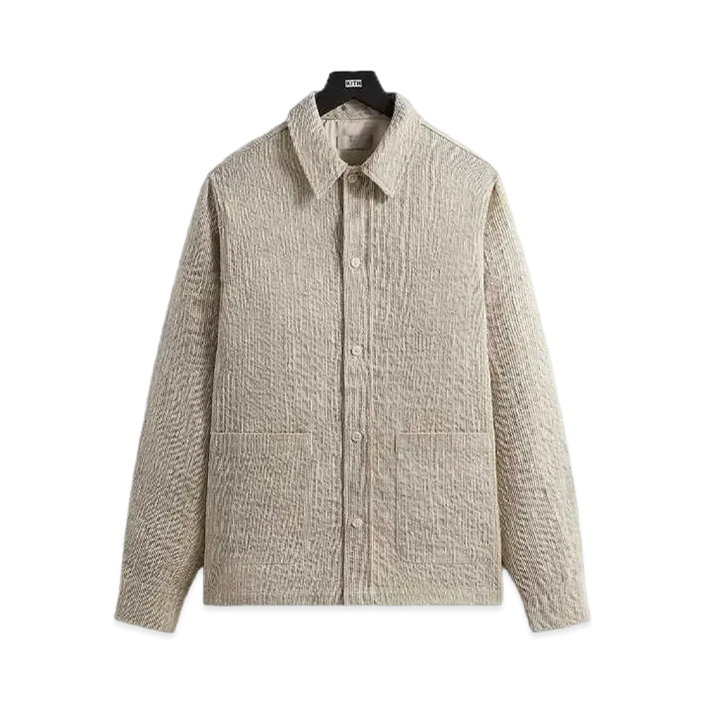 Kith Slub Boucle Boxy Collared Overshirt "Canvas"