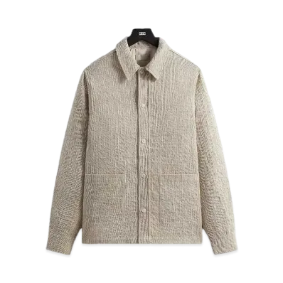 Kith Slub Boucle Boxy Collared Overshirt "Canvas"