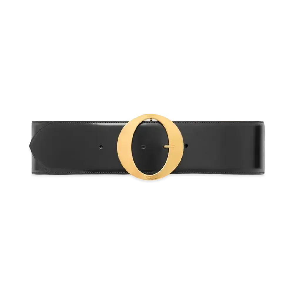 CELINE BC-12 65MM Belt In Taurillon Leather "Black"