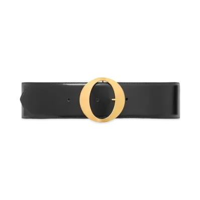 CELINE BC-12 65MM Belt In Taurillon Leather "Black"