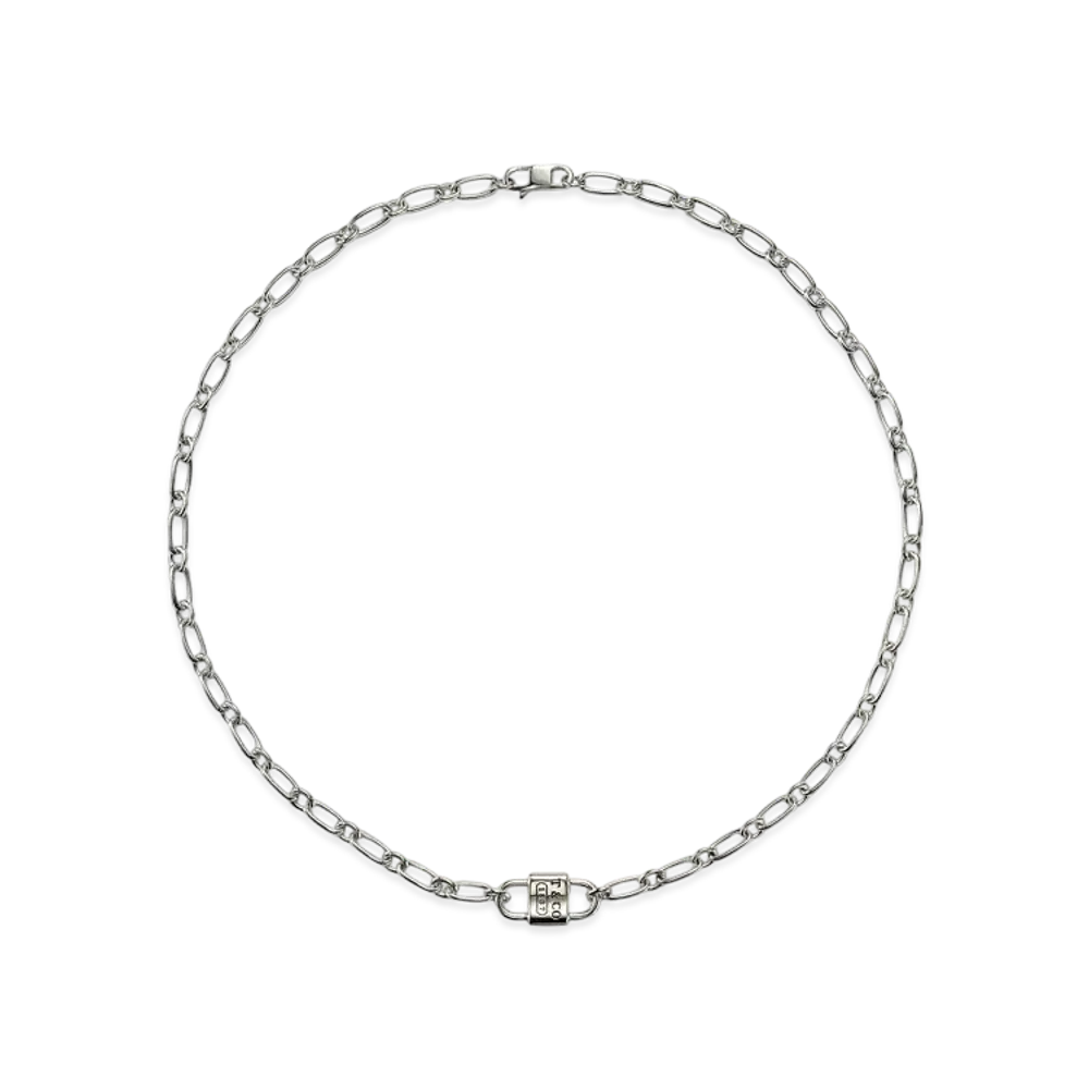 Tiffany & Co. Tiffany 1837 Small Double Lock Necklace "Sterling Silver"