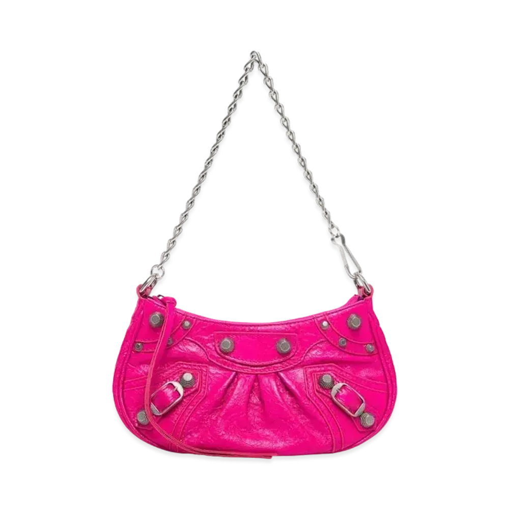 BALENCIAGA Le Cagole Mini Purse With Chain "Pink"