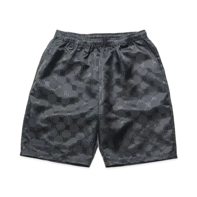 F.C.REAL BRISTOL Monogram Jacquard Nylon Shorts "Black"