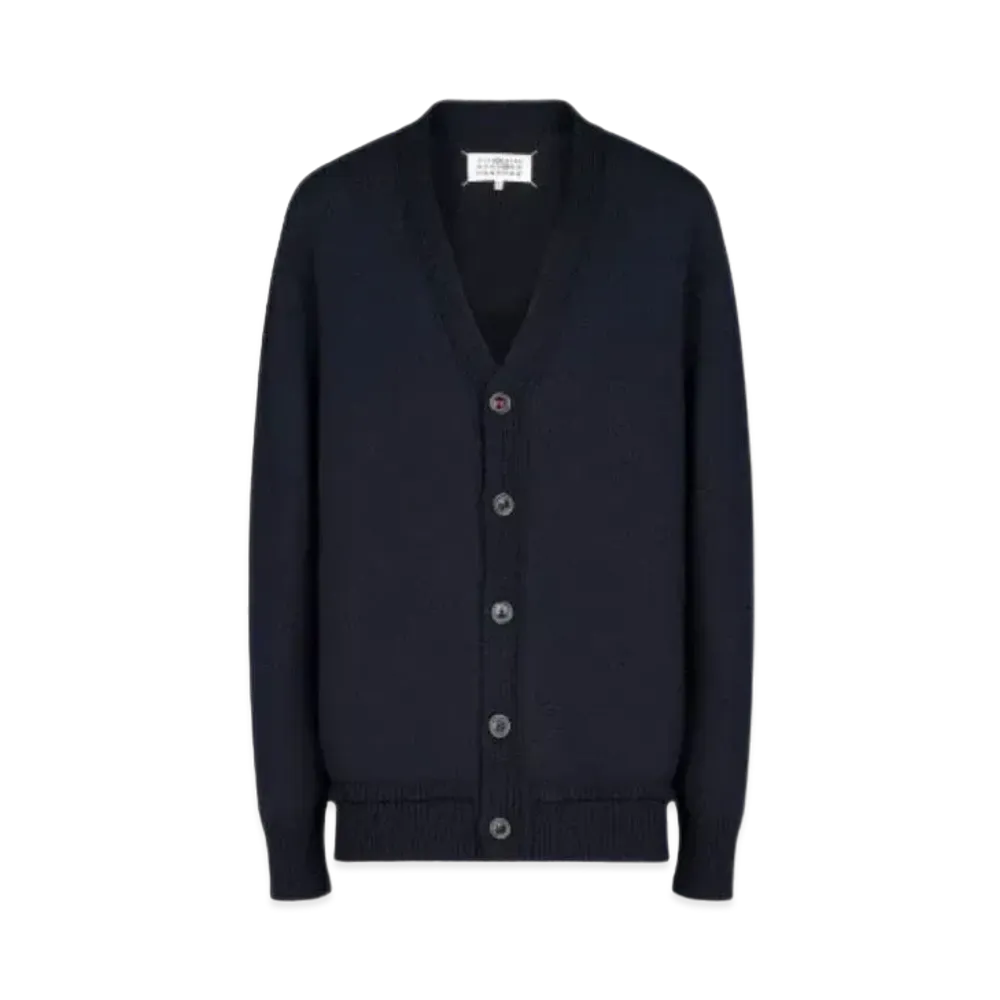 Maison Margiela Elbow Patch Cardigan "Navy"