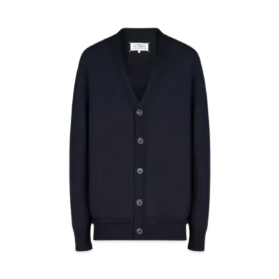 Maison Margiela Elbow Patch Cardigan "Navy"