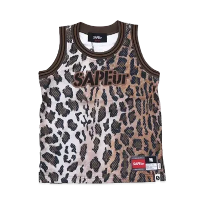 SAPEur Basket Tank Top Kids "Leopard"