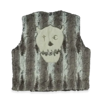 THUG CLUB TC Skull Fur Vest "Ivory"