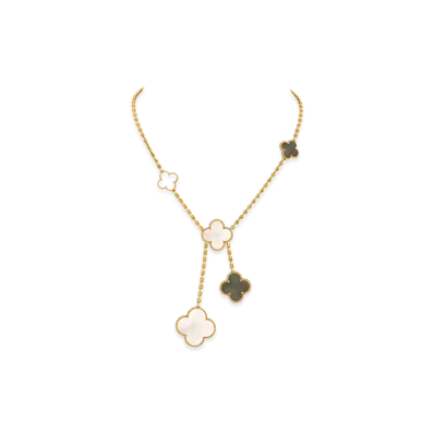 Van Cleef & Arpels Magic Alhambra necklace 6 motifs "18K Yellow gold/Onyx/Mother-of-pearl"