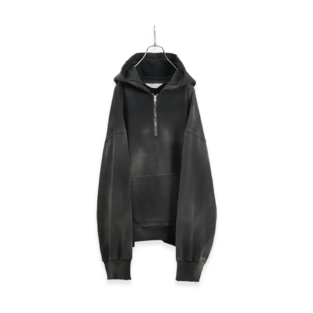 ANCELLM Light Loop Zip Hoodie "Black"