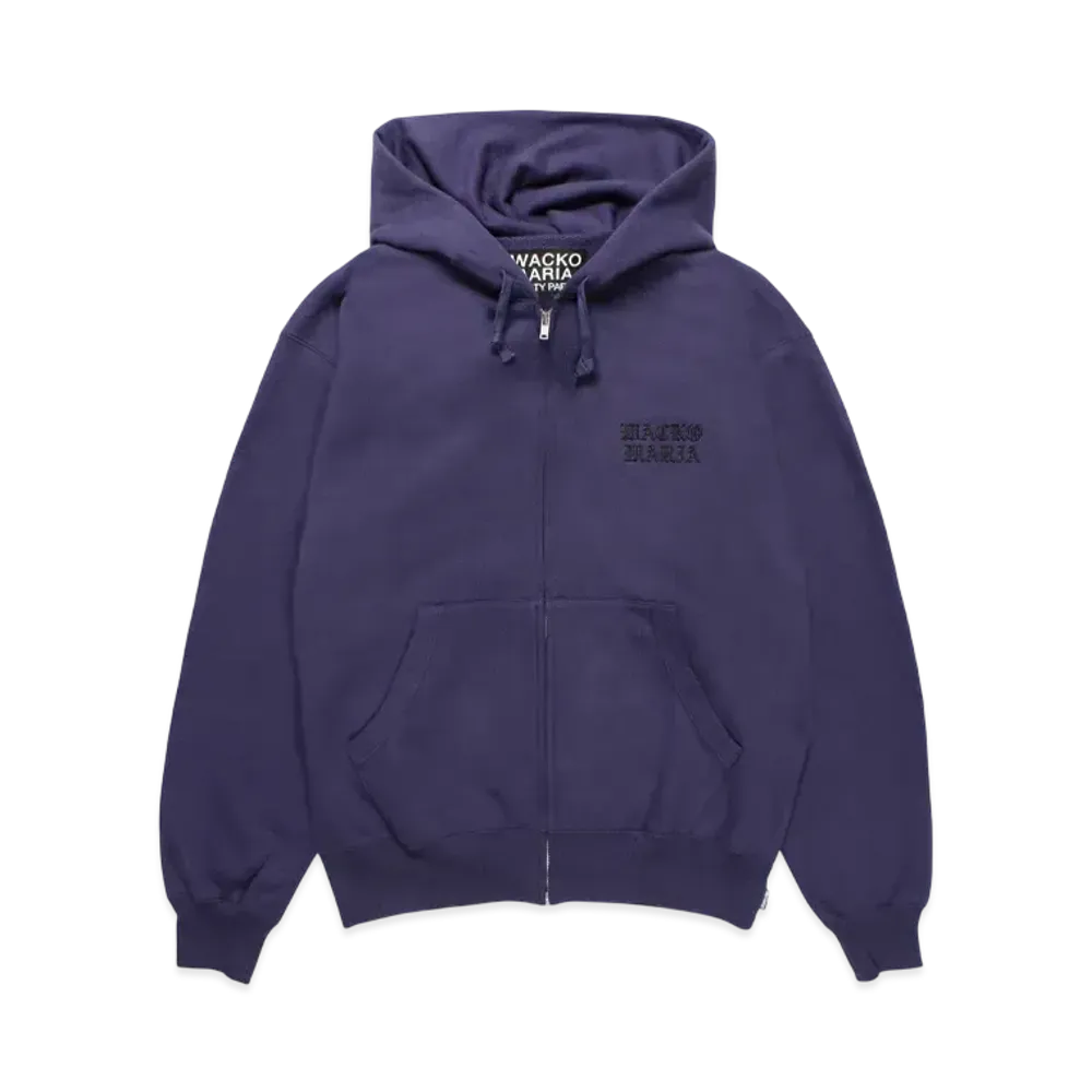WACKO MARIA Heavy Weight Zip Hooded Sweat Shirt "Purple"