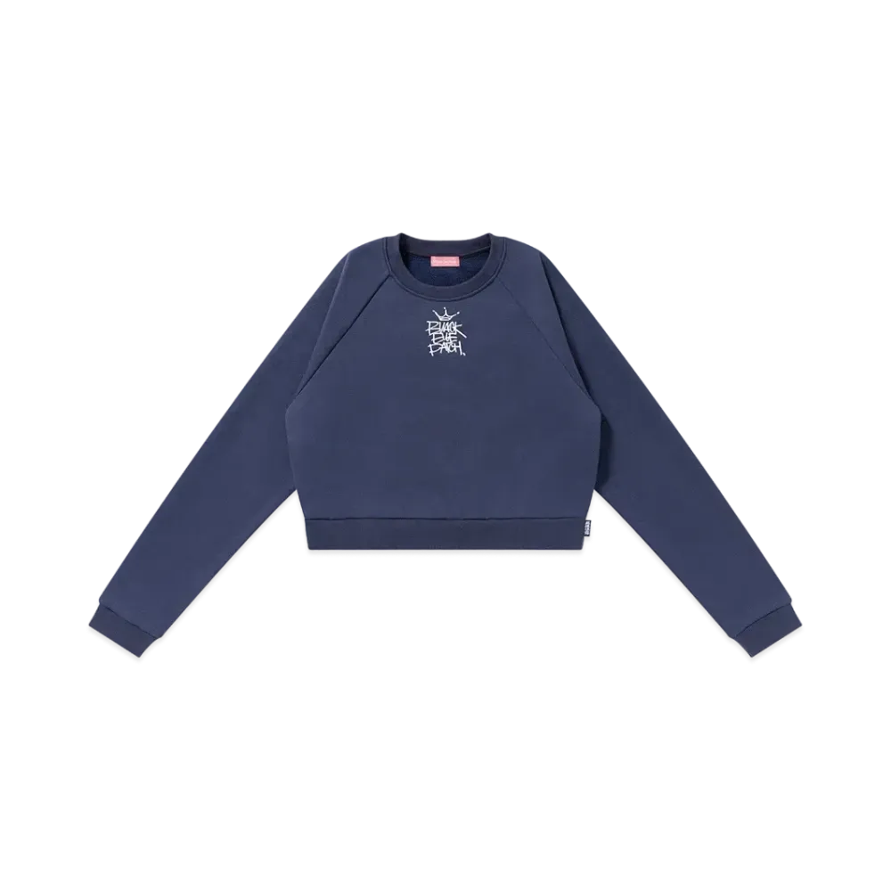BlackEyePatch Crown Tag Embroidered Crew Sweat "Navy"