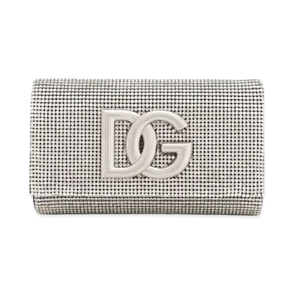 Dolce&Gabbana DG Logo Bag Crystal Mesh "Silver"