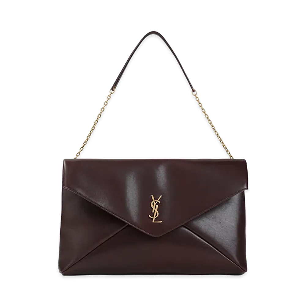 Saint Laurent Women's Envelope Pouch "Bordeaux"