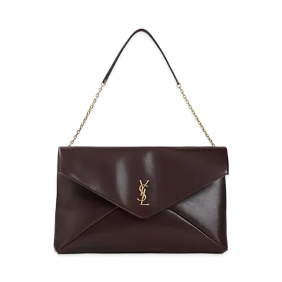 Saint Laurent Women's Envelope Pouch "Bordeaux"