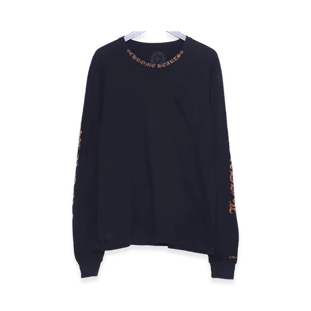 Chrome Hearts Neck Logo L/S T-Shirt "Black"