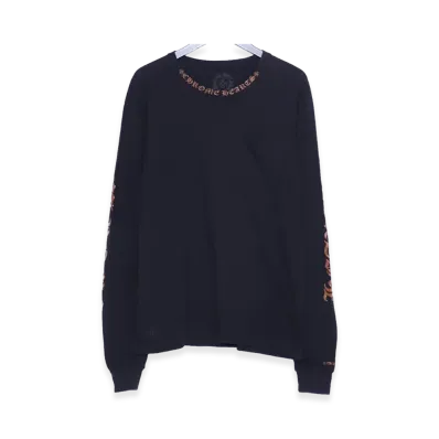 Chrome Hearts Neck Logo L/S T-Shirt "Black"