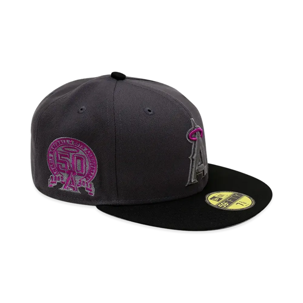 NEW ERA x THE CAP 59Fifty Quick Tip Los Angeles Angels "Graphite/Black"
