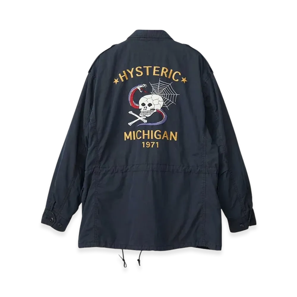 HYSTERIC GLAMOUR Snake & Skull Embroidered M1951 Field Jacket "Black"