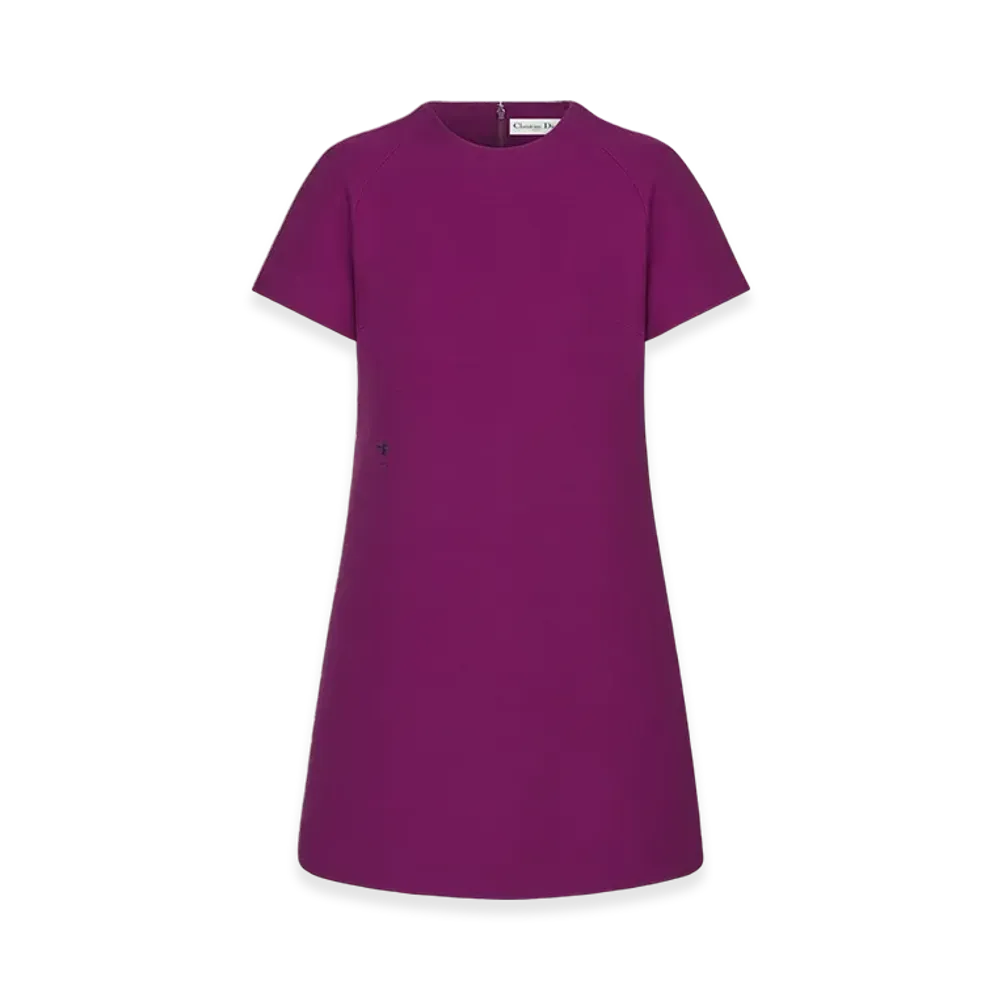 Dior Women's Straight Dress Wool Silk "Mulberry"