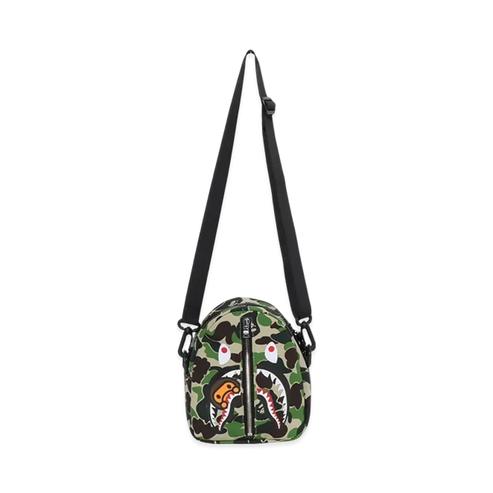 A BATHING APE ABC Camo Milo Shark Mini Shoulder Bag Kids "Green"