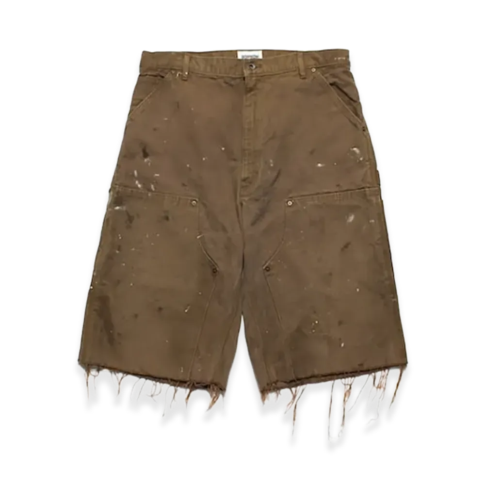 BEAMS x BOW WOW Double Knee Duck Cut-Off Shorts "Khaki"